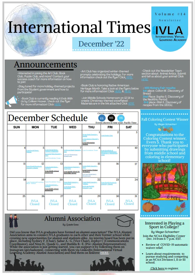 December 2022 Newsletter