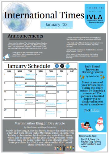 International Times - IVLA's Newsletter - January 2023