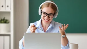 IVLA Teacher Teaching K-12 Online Classes